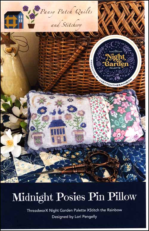 (image for) Midnight Posies Pin Pillow - Click Image to Close