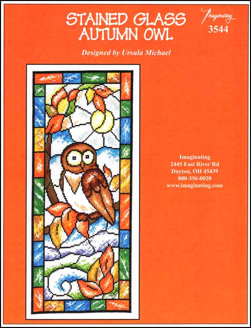 (image for) Stained Glass Autumn Owl - Click Image to Close