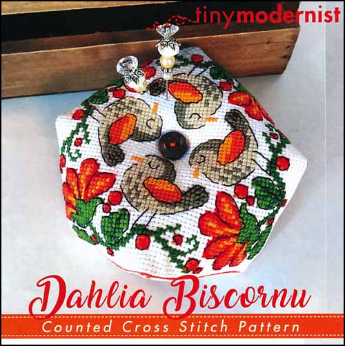 Dahlia Biscornu - Click Image to Close