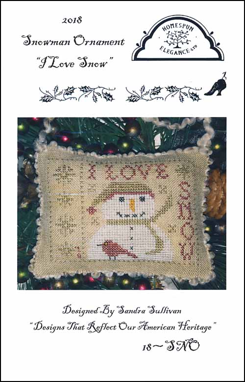(image for) 2018 Snowman Ornament I Love Snow - Click Image to Close
