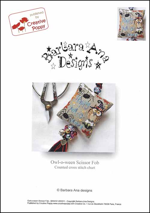 (image for) Owl-o-ween Scissor Fob - Click Image to Close