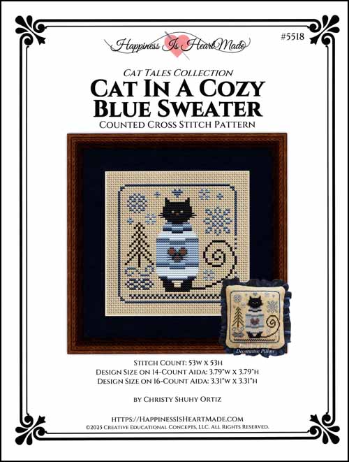 (image for) Cat Tales Cat In A Cozy Blue Sweater - Click Image to Close