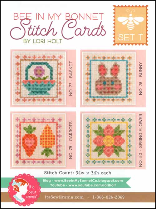 (image for) Bee In My Bonnet Stitch Cards Set T - Click Image to Close