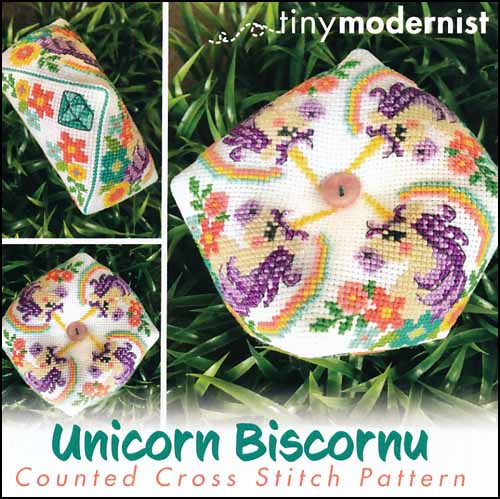 (image for) Unicorn Biscornu - Click Image to Close
