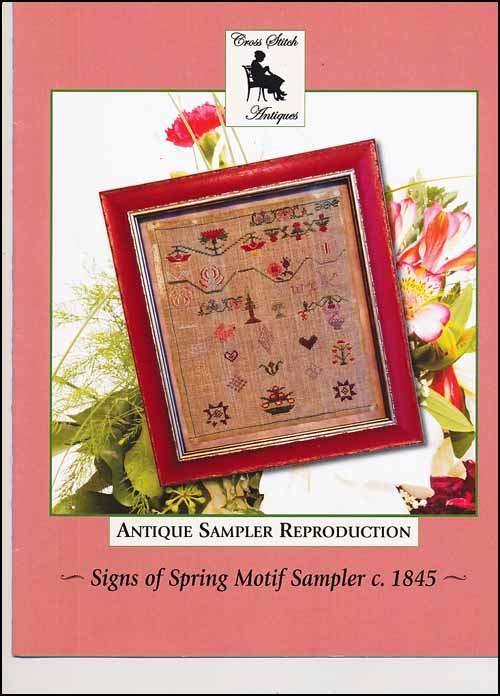 (image for) Signs of Spring Motif Sampler c. 1845 - Click Image to Close