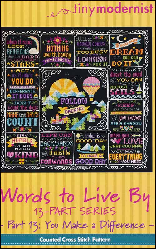 (image for) Words To Live By Part 13: You Make A Difference - Click Image to Close