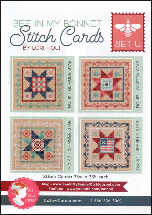 (image for) Bee In My Bonnet Stitch Cards Set U - Click Image to Close