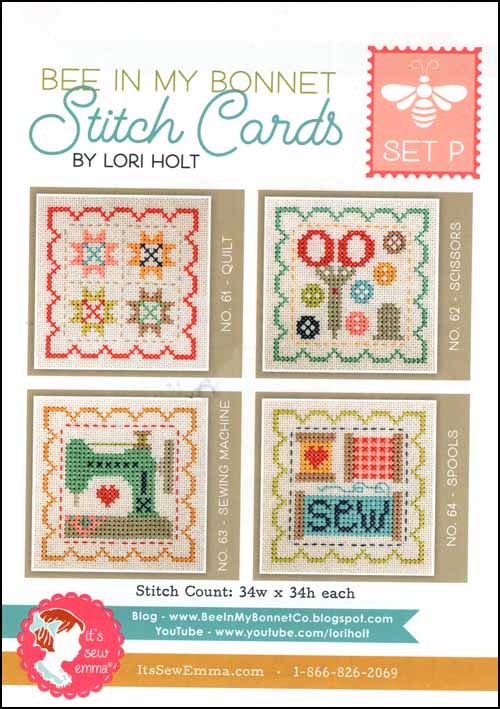 (image for) Bee In My Bonnet Stitch Cards Set P - Click Image to Close