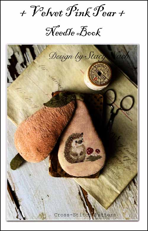 (image for) Velvet Pink Pear Needle Book - Click Image to Close